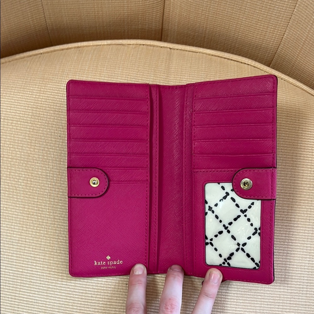 Kate Spade Pink Saffiano Leather Wallet - Picture 3 of 3